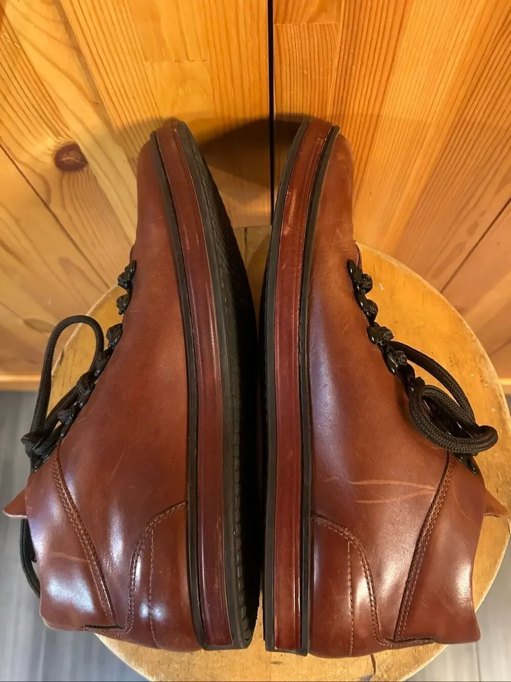 Kenneth Cole New York Climb The Rope Boots Cognac Brown Sz 10.5